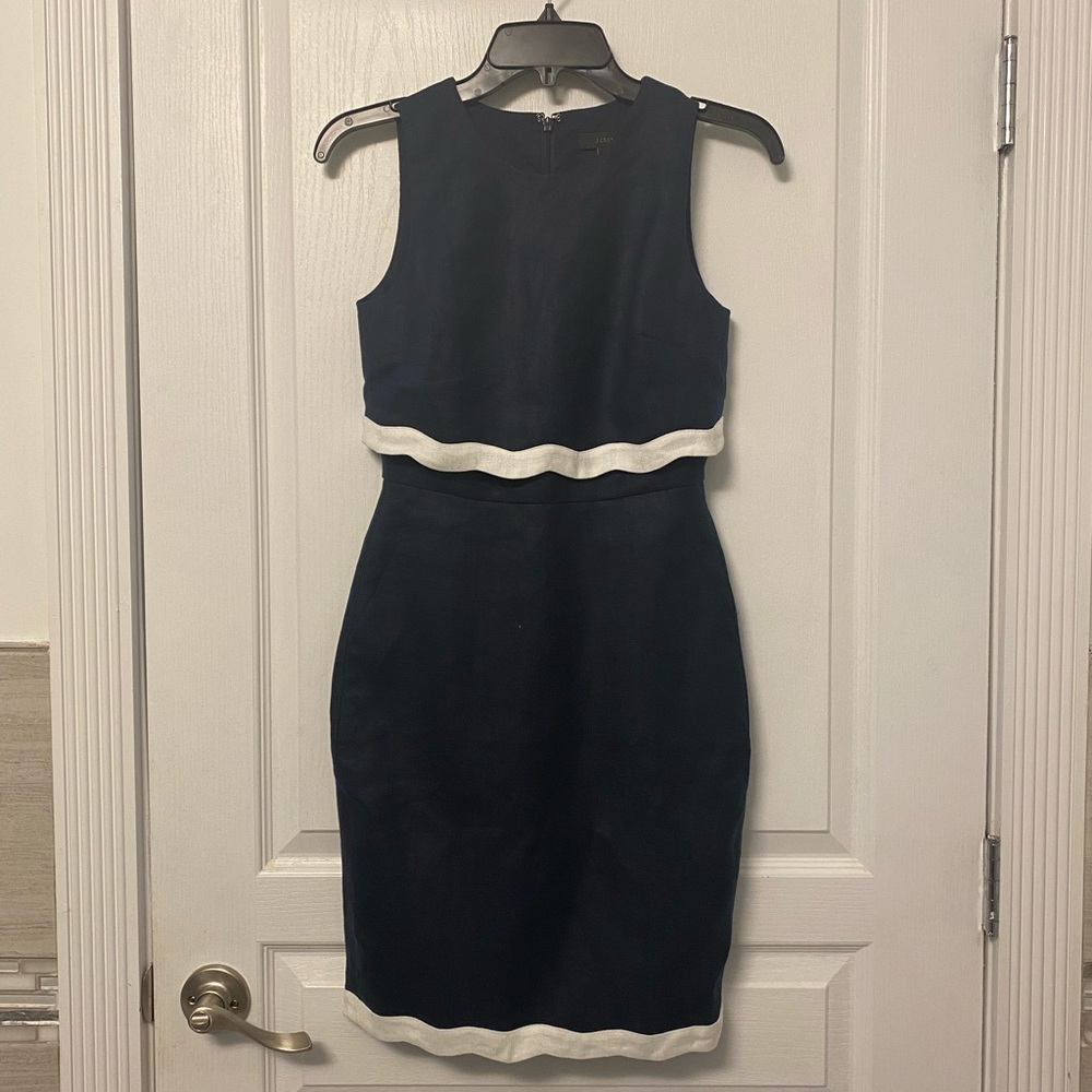 NWT J Crew Navy Dress Size 00P